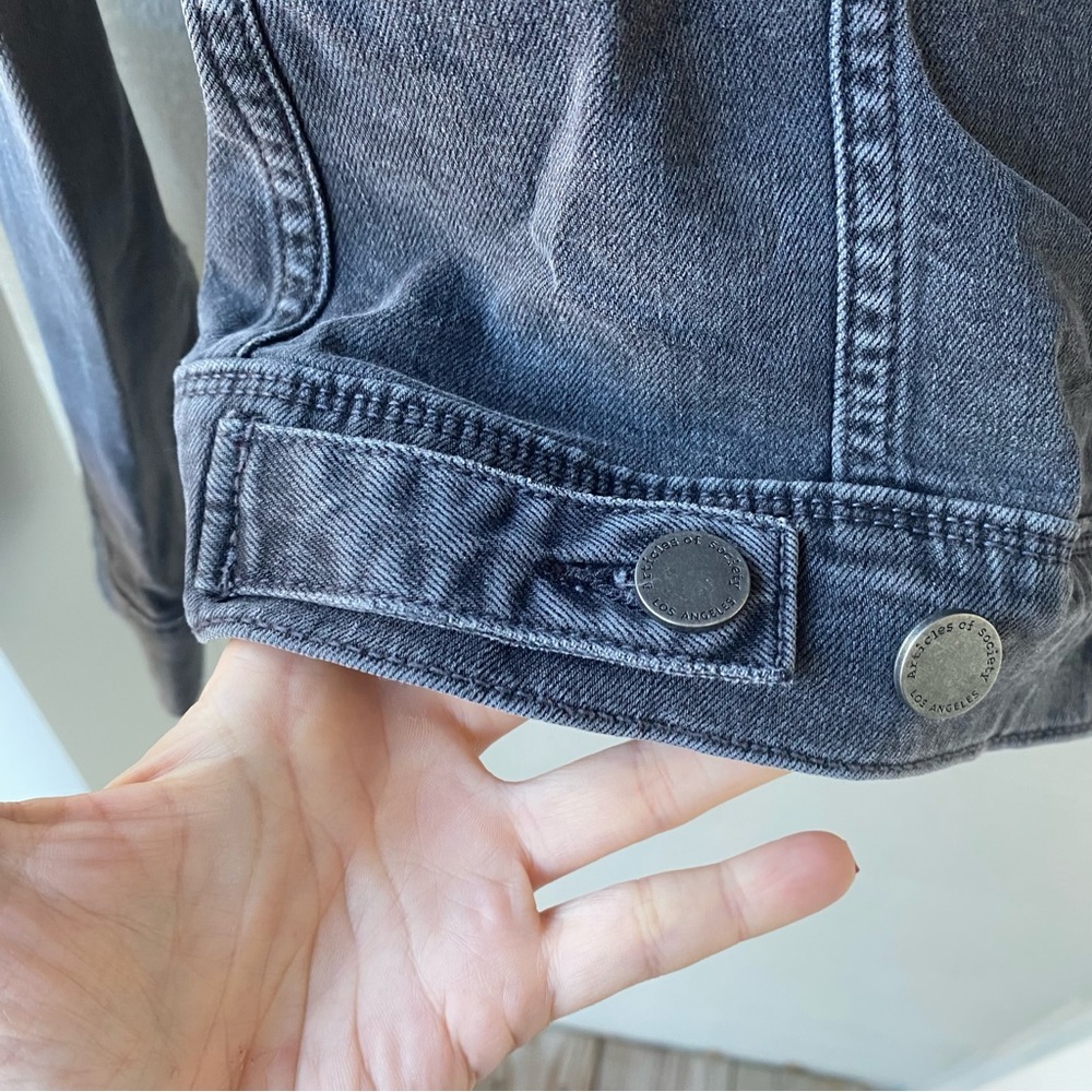 ARTICLES OF SOCIETY Washed Black Denim Taylor Jacket - Picture 6 of 10